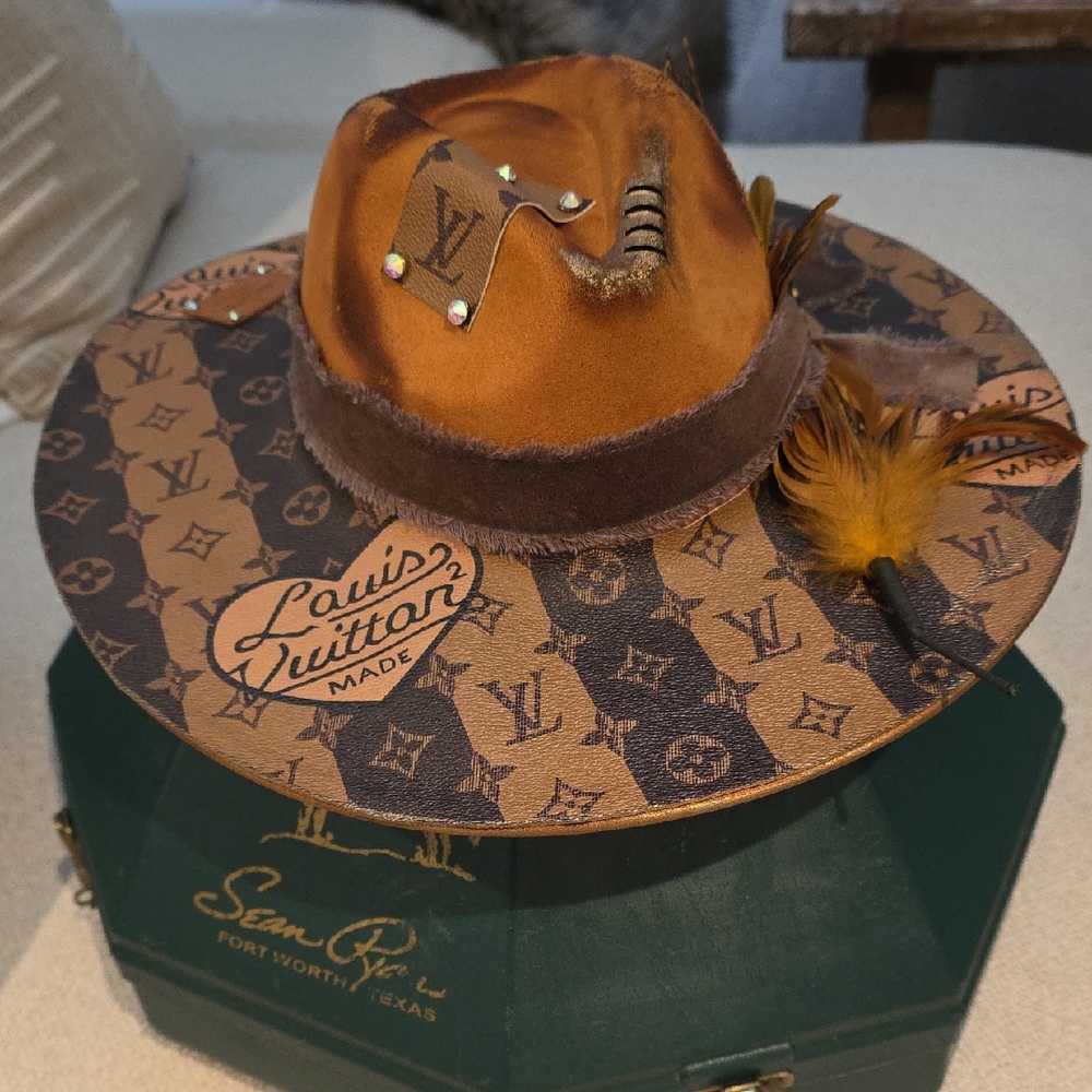 Louis Vuitton Brown and Tan Monogram Hat